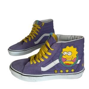 Vans Sk8-Hi The Simpsons Lisa Simpson Purple Sneakers Size 7.5 Mens / 9 Womens